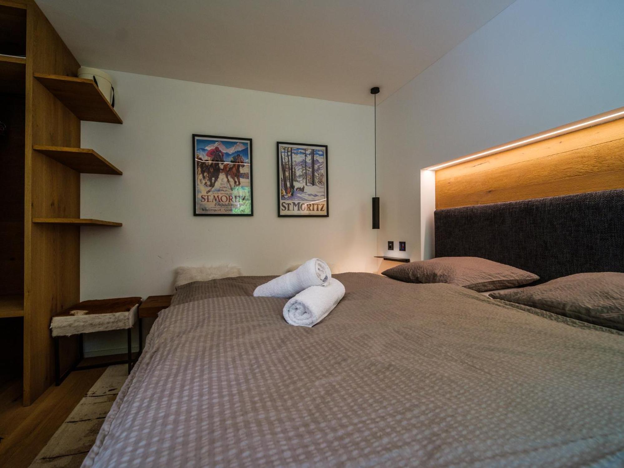 Luxury Mountain Apartment With Private Sauna And Underground Parking Sankt Moritz Buitenkant foto